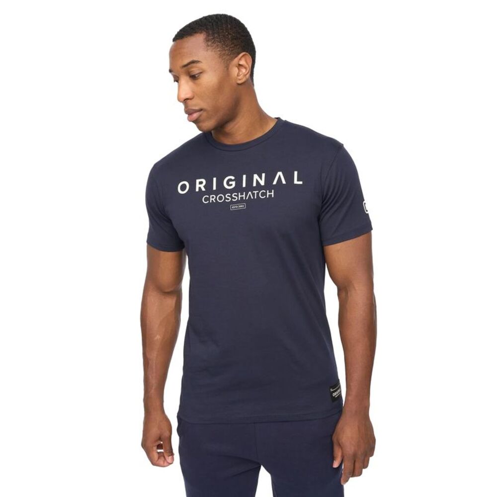 Crosshatch Mens Jamals T-Shirt / Navy